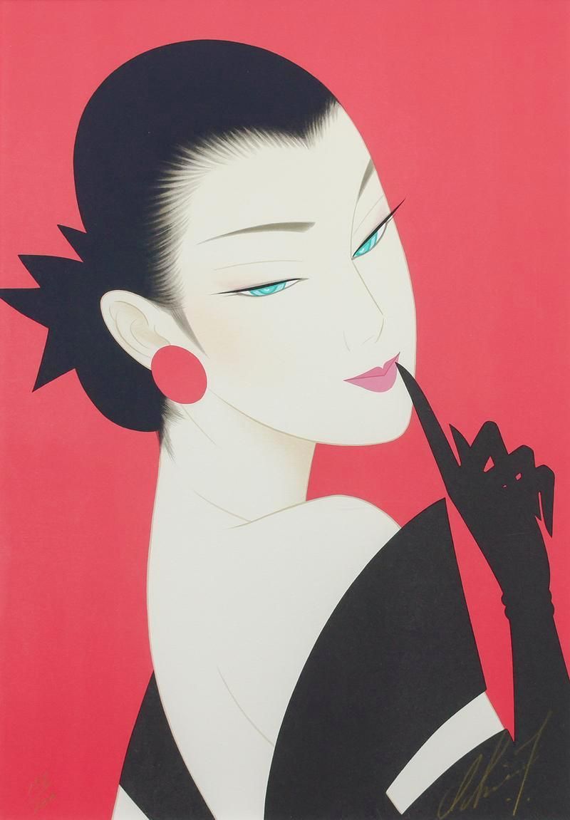 送料無料 渡辺あきお◇【そっと思う】アート ◇額付◇リトグラフ 29