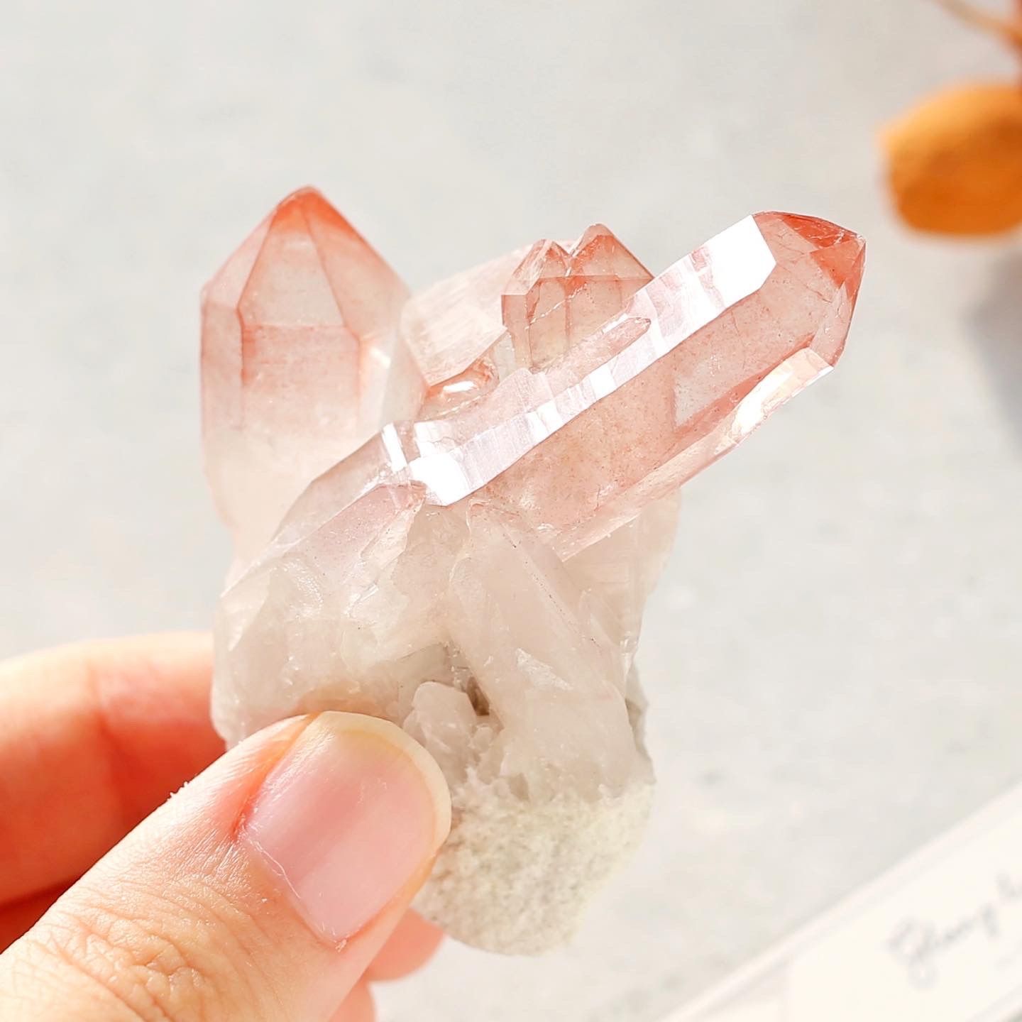 ディープピンクレムリアンシード ディアマンティーナ産 天然石 水晶 鉱物 一点物 ディープピンクレムリアンシード ディアマンティーナ産 天然石