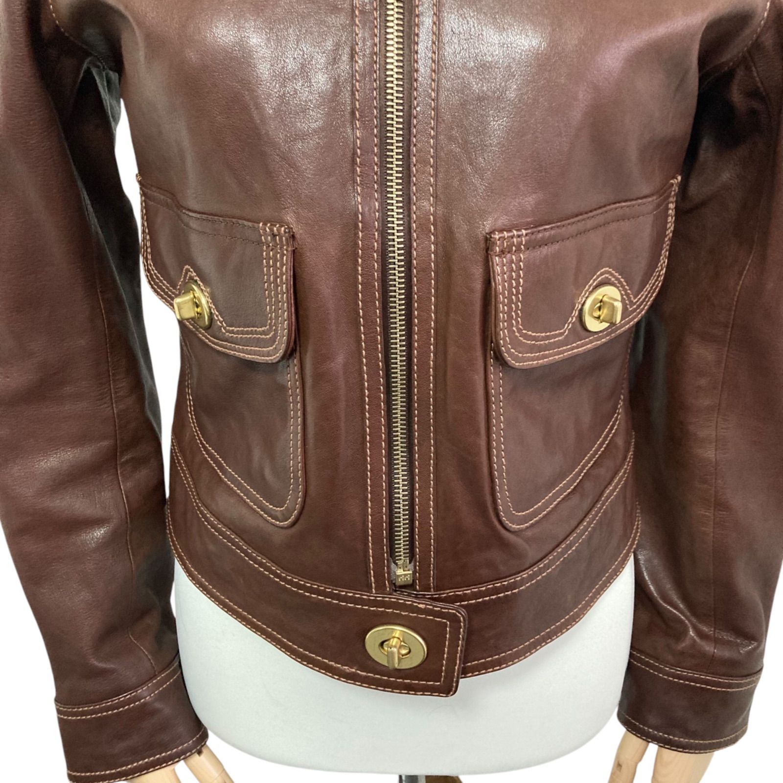 m14 美品 COACH コーチ ライダース レザージャケット ターンロック