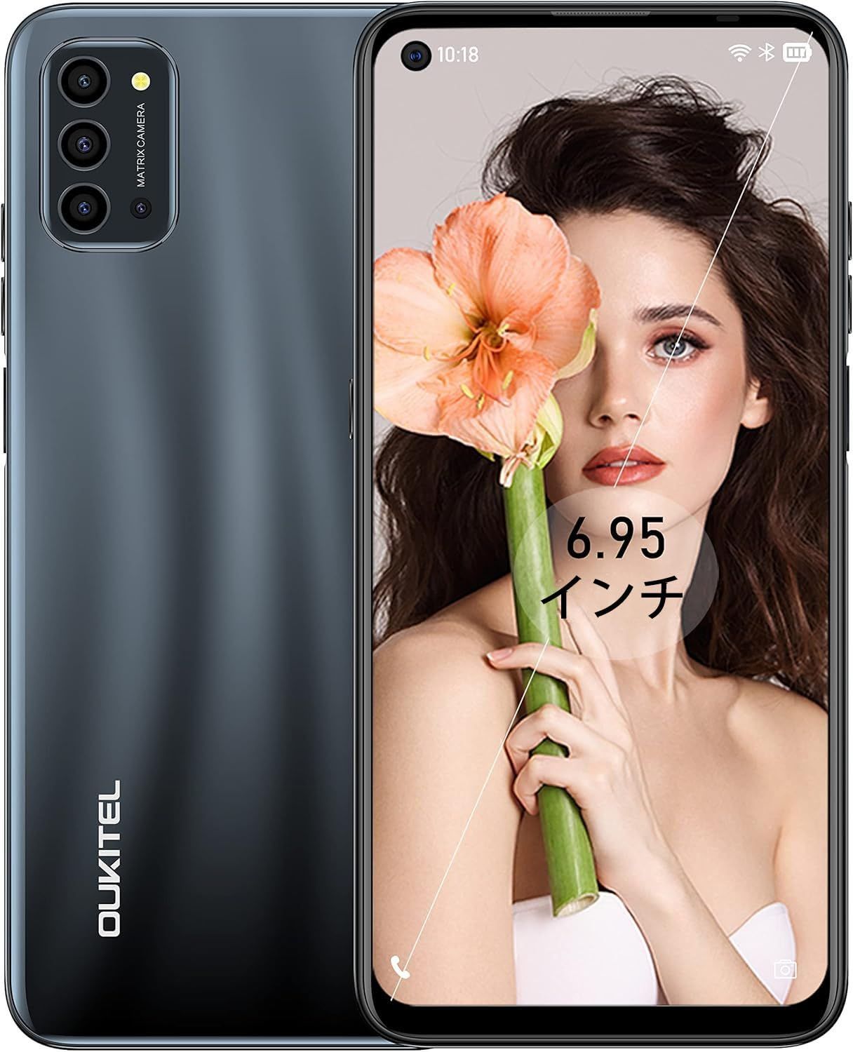 【在庫セール】デュアルSIM 最新スマートフォン RAM ROM+4GB 4000mAhバッテリー 64GB HD+大画面Android11スマホ 21MP 6.39” simフリースマホ本体 Pro 3眼カメラ K9 OUKITEL