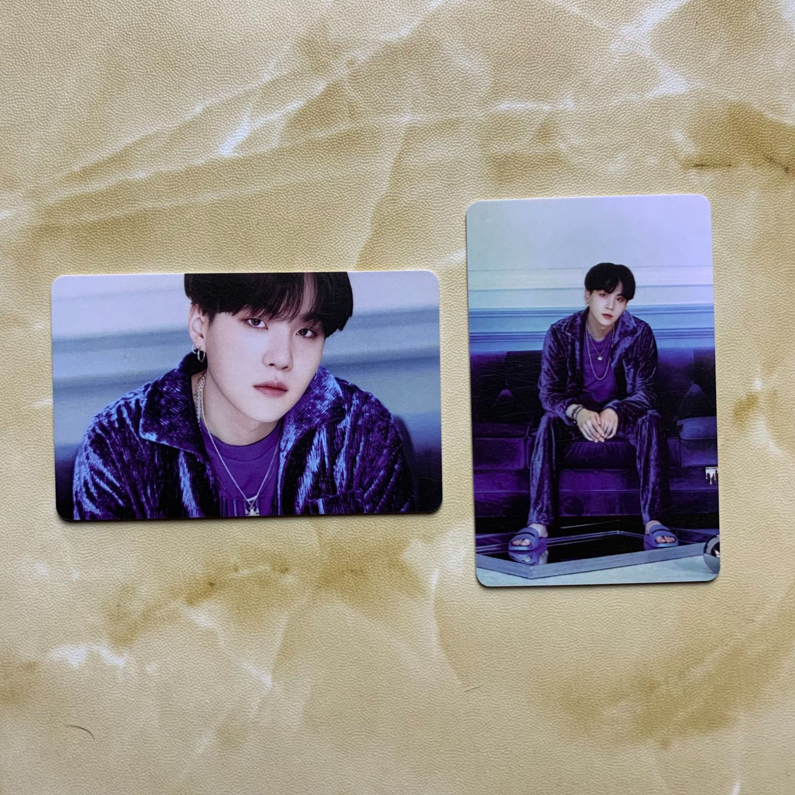 匿名配送 BTS 防弾少年団 BE SUGA ユンギ 公開 未公開ver. 韓国 ラキドロ トレカ 2枚セット