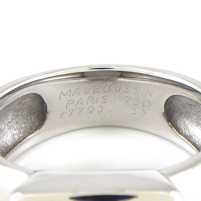 モーブッサン MAUBOUSSIN リング スクエア クロス ダイヤモンド K18WG  
