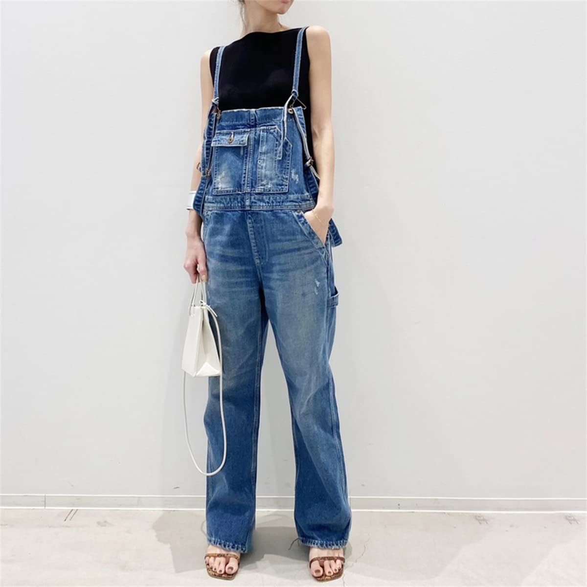 デニムオーバーオール サロペットパンツ ジーンズ222303 デニムサロペット 未使用 オーバーオール オールインワン デニム