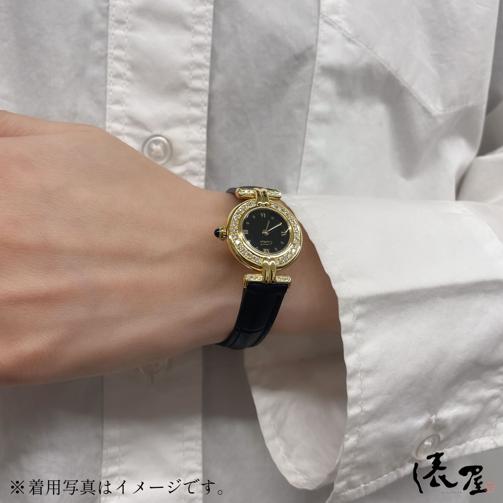 カルティエ マストコリゼ ダイヤ ブラック 極美品 ヴィンテージ