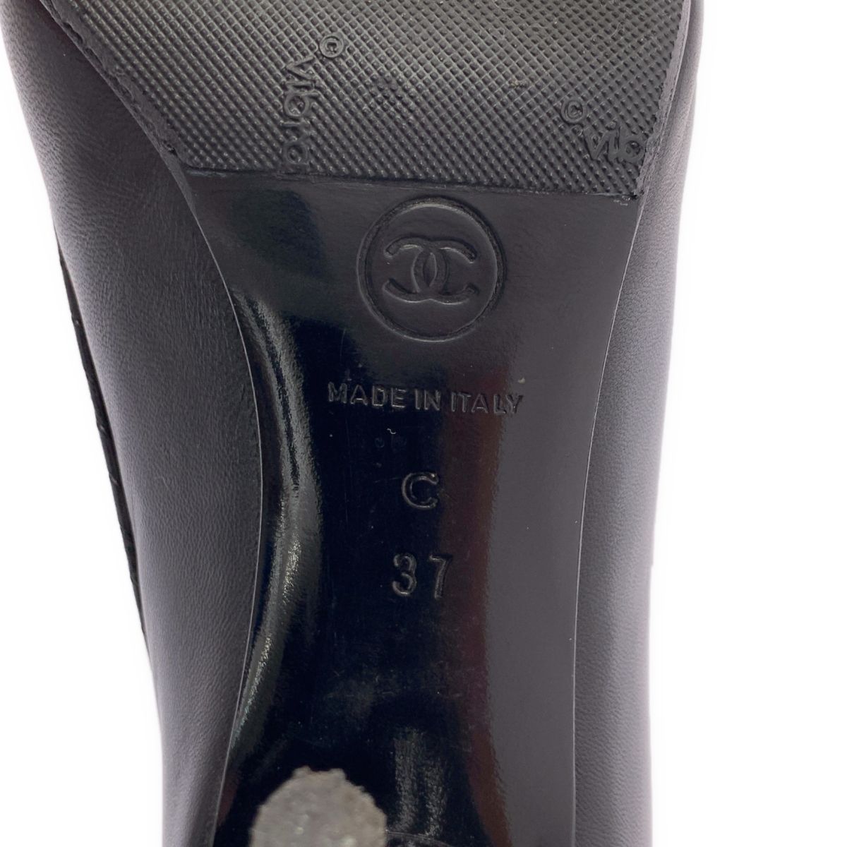 CHANEL / シャネル | ココマーク キャップトゥ ヒールパンプス | 37