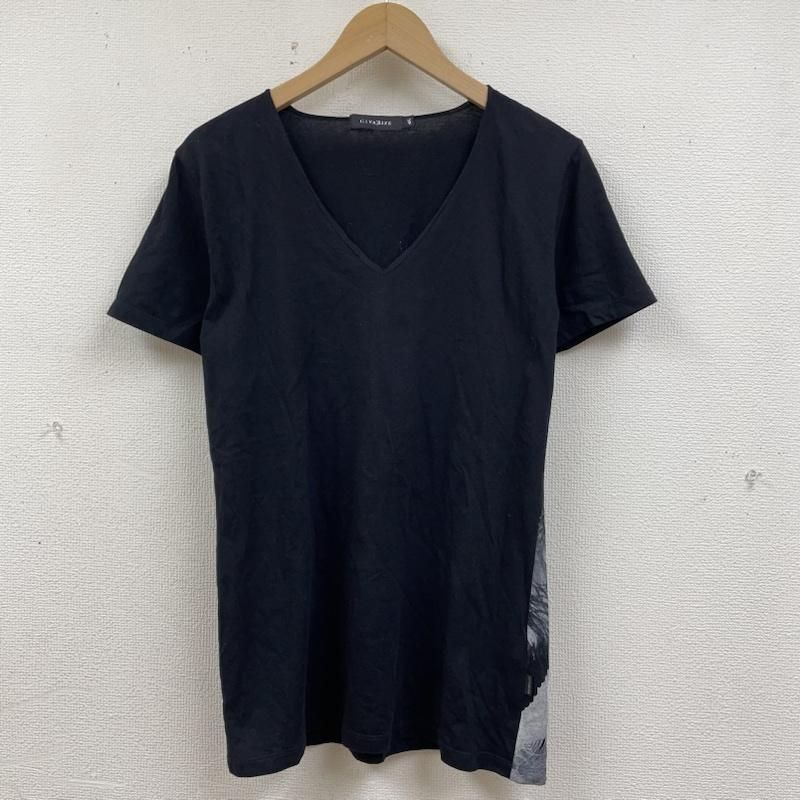 【美品】CIVARIZE◆バックフェザープリントVネックTシャツ CIVARIZE シウ゛ァーライズ Tシャツ 半袖 半袖 Tシャツ Shirt