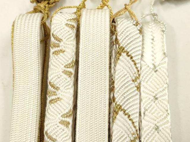 平和屋着物○和装小物 上質な帯締め5本セット 礼装用 高麗組 綾出し 唐