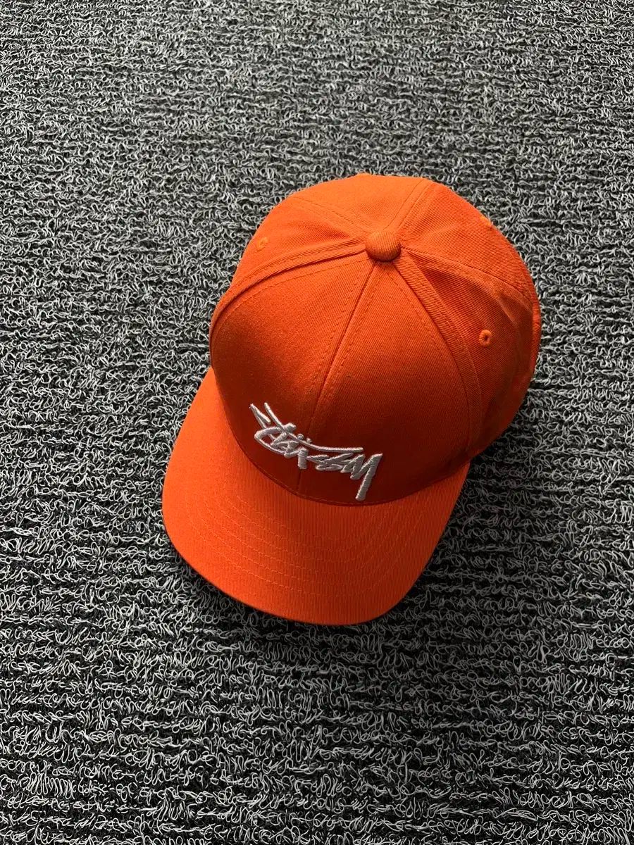 STUSSY ステューシー ベーシック ビックロゴ オレンジ ボールキャップ