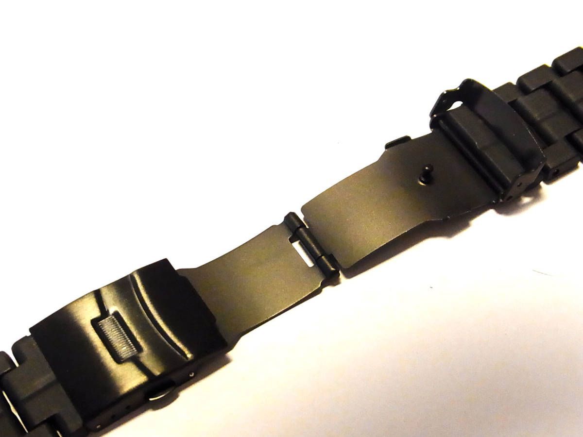 軽量 ルミノックス交換用 23mm カーボンベルト 3連 黒B（FOR LUMINOX