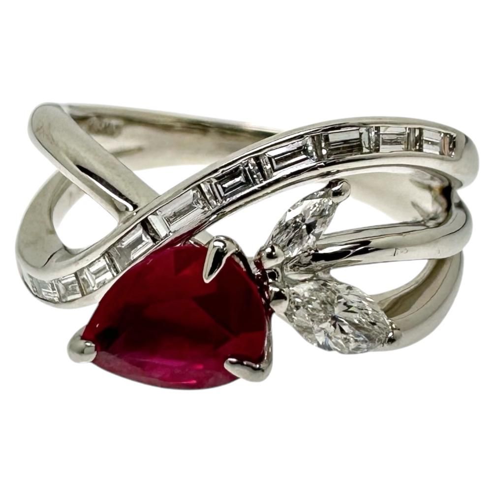 12.5号 ルビー 0.89ct ダイヤモンド 計0.43ct リング・指輪 12.5号 ルビー 0.89ct ダイヤモンド 計0.43ct リング・指輪