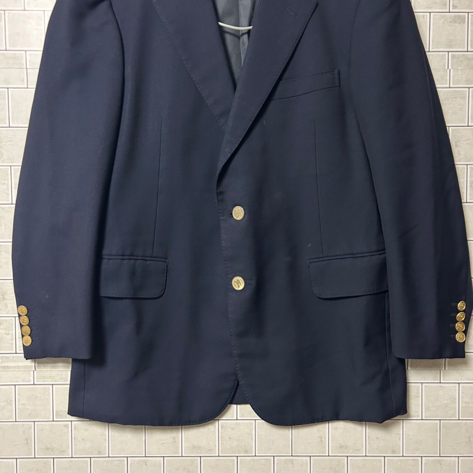 BURBERRYS 紺ブレ テーラードジャケット 90s 肩パッド 美品 希少 