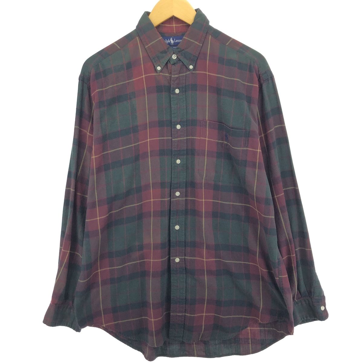 古着 ラルフローレン Ralph Lauren BLAIRE 長袖 ボタンダウンチェックシャツ メンズL相当/eaa485841