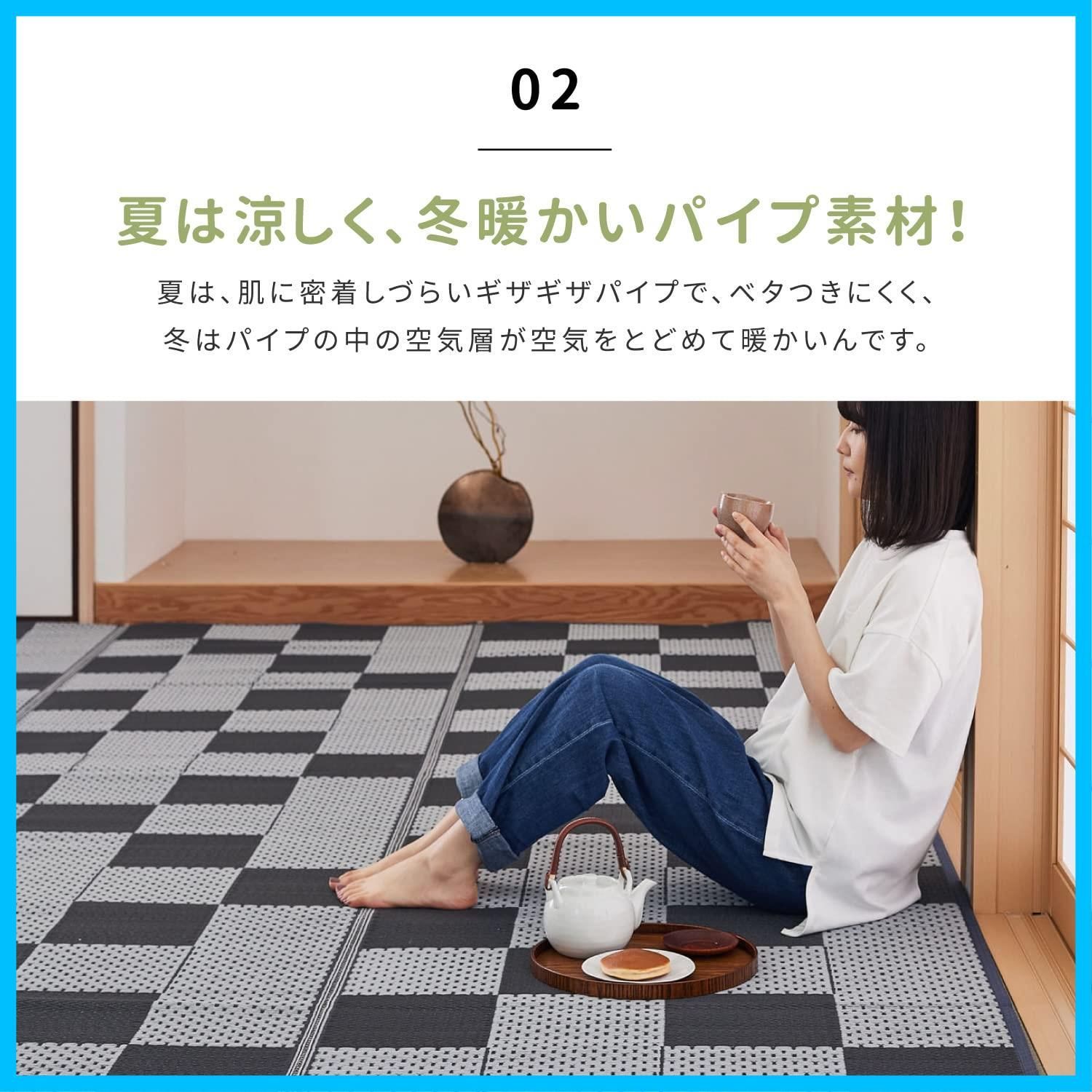 江戸間6畳 柄上敷き