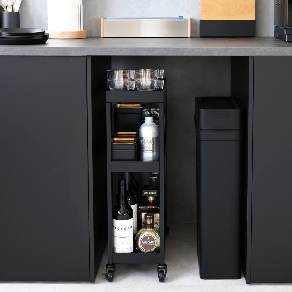 数量 ideaco イデアコ ワゴン 組立不要 弛まないフレーム ブラック furniture wagon 4020WG ワゴン4020