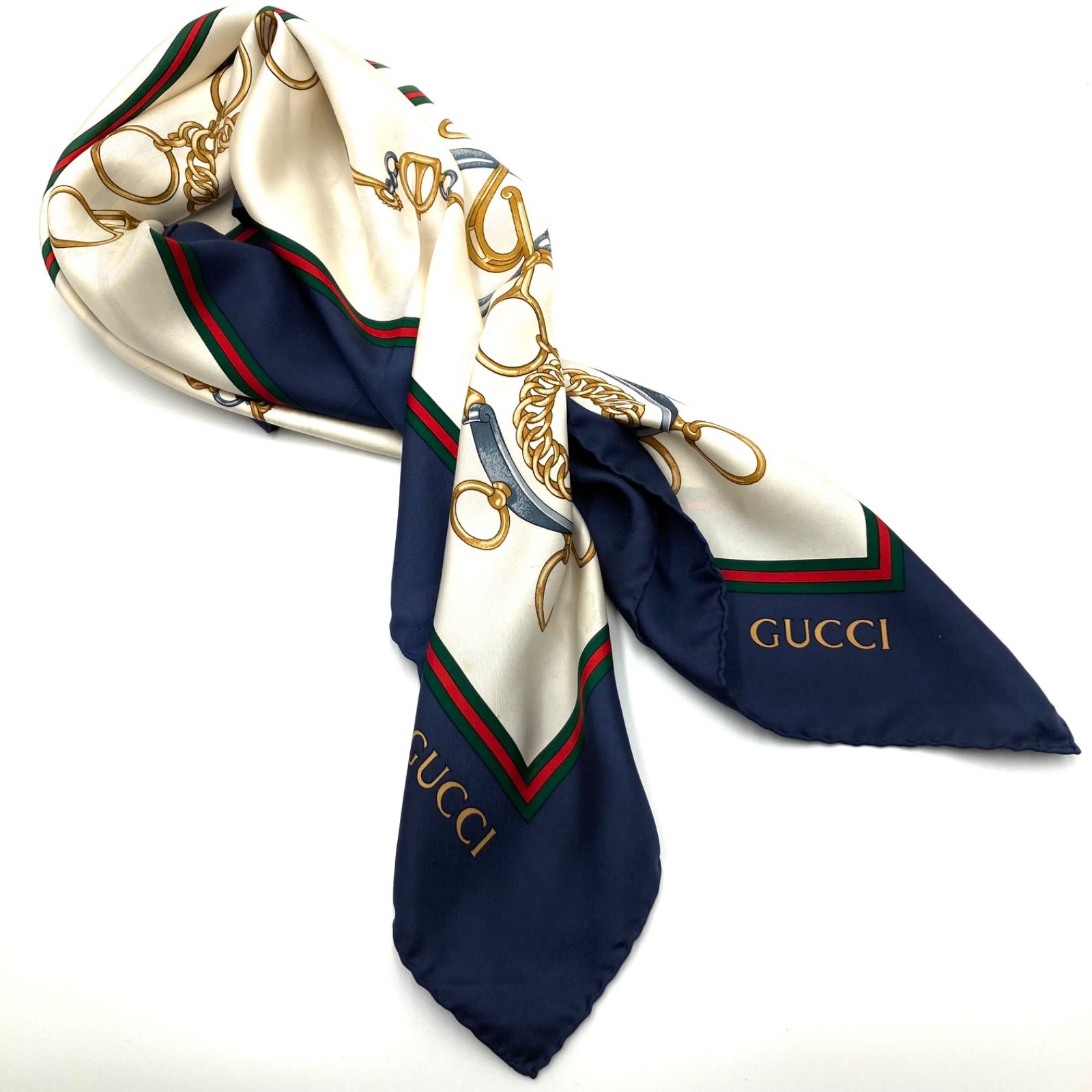 グッチ GUCCI スカーフ ストール ツイリー GGロゴ シェリーライン 