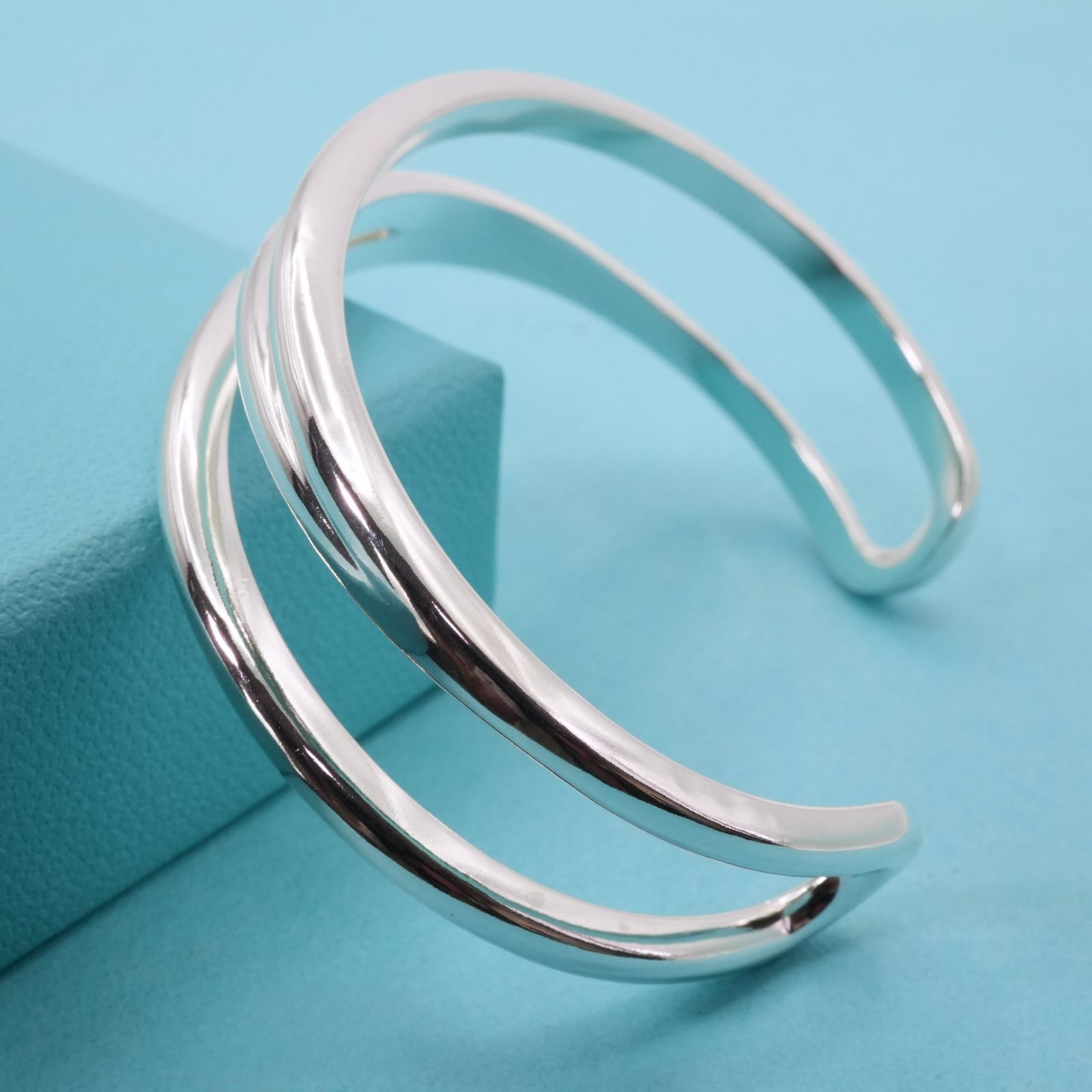 ★SALE★【TIFFANY&Co.】ダイアゴナル　カフ　バングル　1013 極美品希少 ティファニー オープン ダイアゴナル カフ バングル