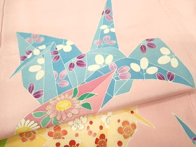平和屋着物[]七五三 女の子 7歳 祝着 四つ身 袋帯セット 作家物
