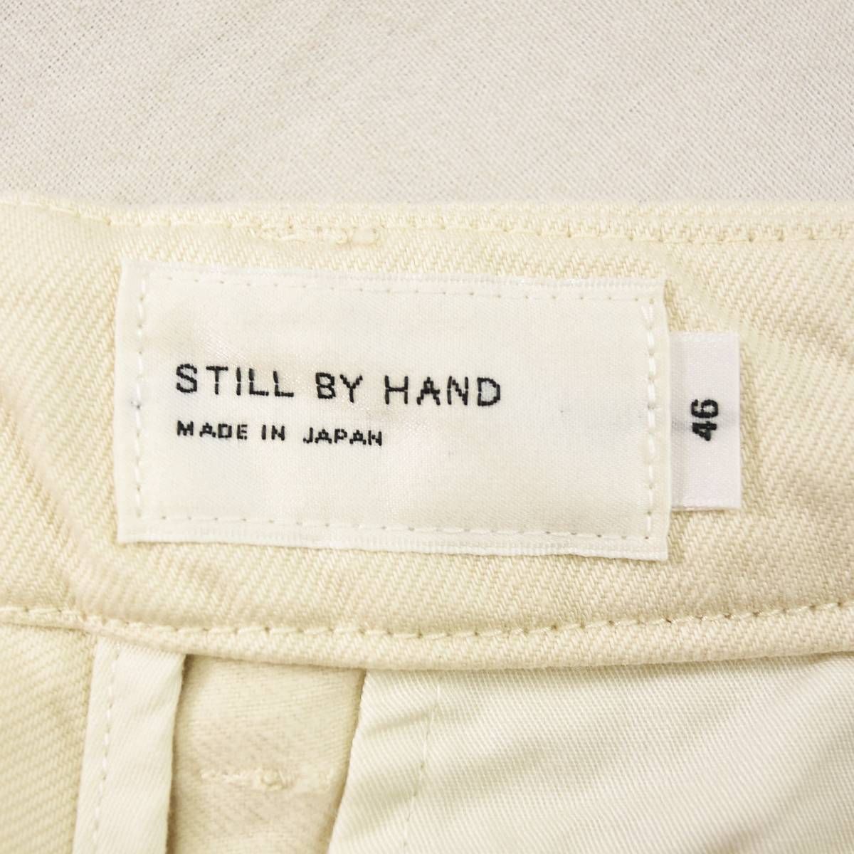 still by hand】ツータックイージーパンツ オフホワイト 25SS still by