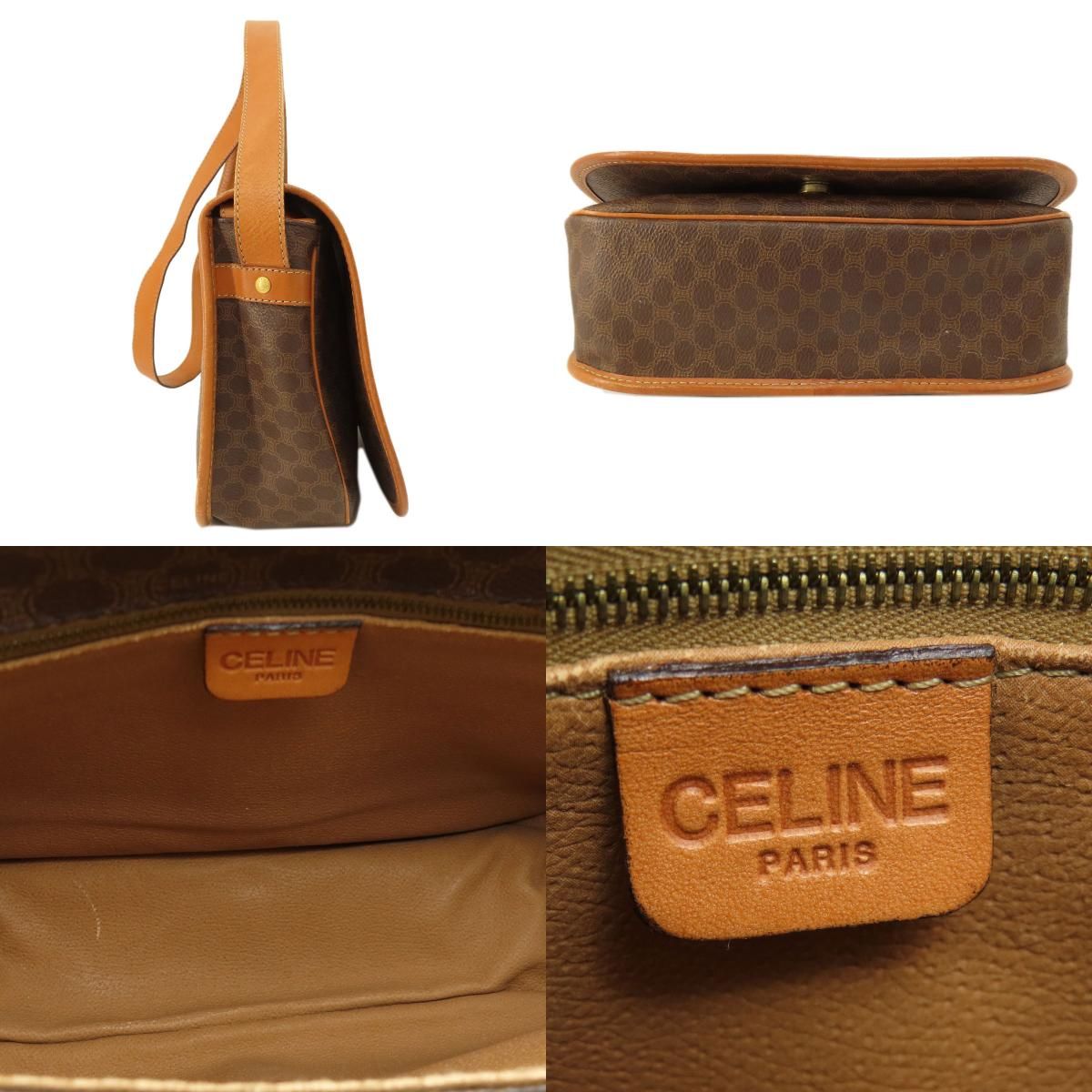 CELINE マカダム レディース ショルダーバッグ 9028 CELINE セリーヌ マカダム柄 ショルダーバッグ PVC レディース