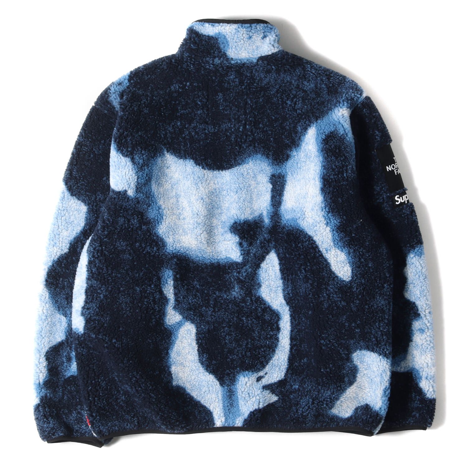 Supreme シュプリーム ジャケット サイズ:S 21AW THE NORTH FACE ノースフェイス ブリーチド デニム フリース ジャケット Bleached Denim Fleece Jacket インディゴ アウター ブルゾン【メンズ】【美品】メンズ