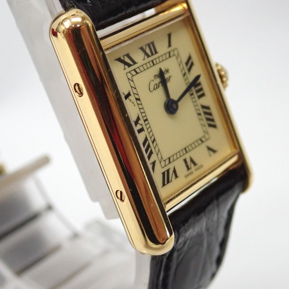 Ft622045 カルティエ 腕時計 クォーツ タンク マスト SM IVORY 12RN AB  