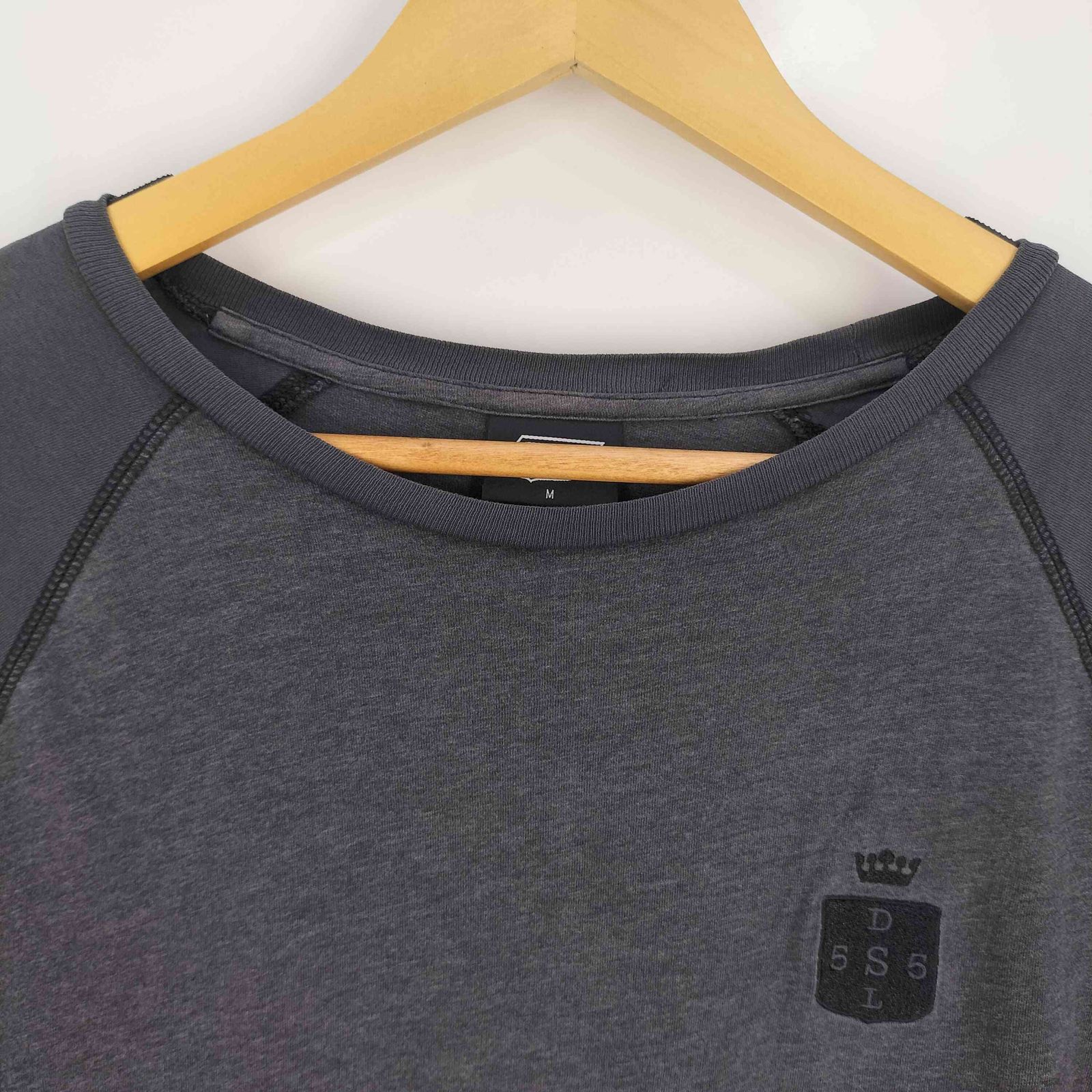 古着人気アイテム ディーゼル DIESEL 55DSL ロゴ刺繍 ラグラン ロングスリーブT トップス