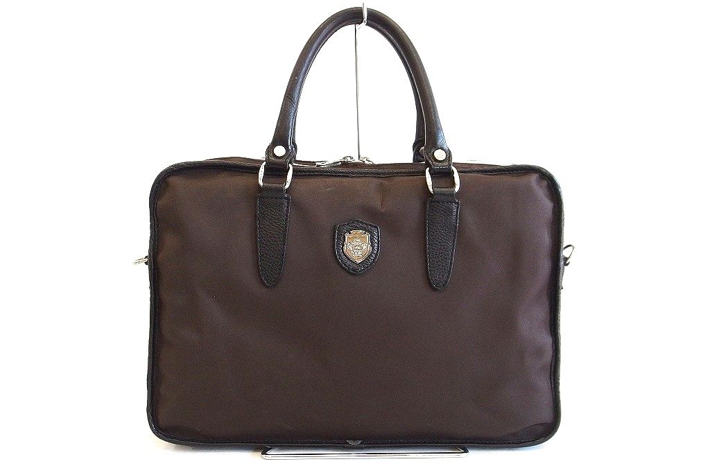 【217247】Orobianco オロビアンコ  ナイロン　ブリーフケース　ストラップ欠品 ブラウン