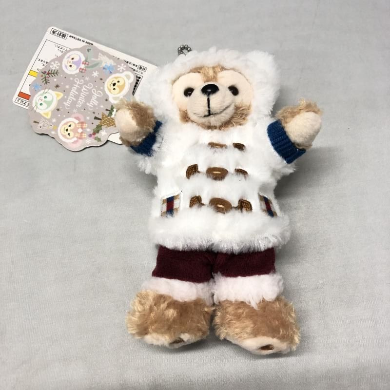 ダッフィー　ジョリーウィンターホリデー　ぬいぐるみバッジ 中古】東京ディズニーシー ダッフィー ジョリーウィンター