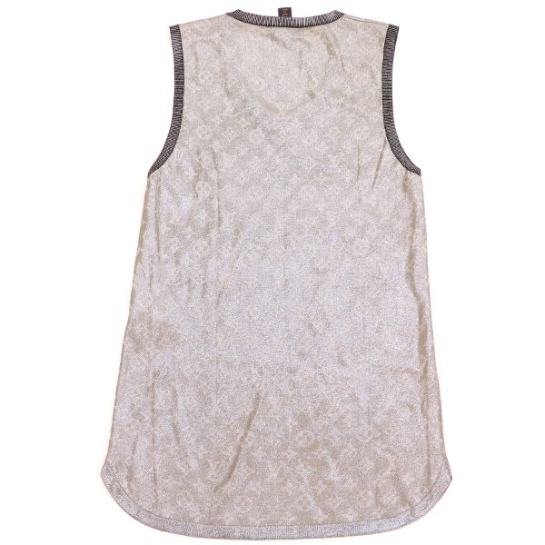 ルイヴィトン LOUIS VUITTON モノグラム タンクトップ シルク他 シルバー サイズXS メンズ yy 4000066800900016