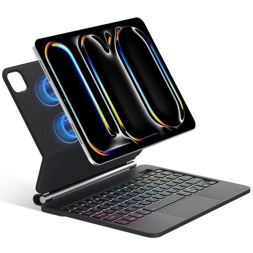 マジックキーボードSENGBIRCHiPadPro11インチキーボードケース(M42024)軽量薄型高精度タッチパッド付き7色バックライト磁気吸着マグネットケースフローティング設計角度調整スタンド機能オー…
