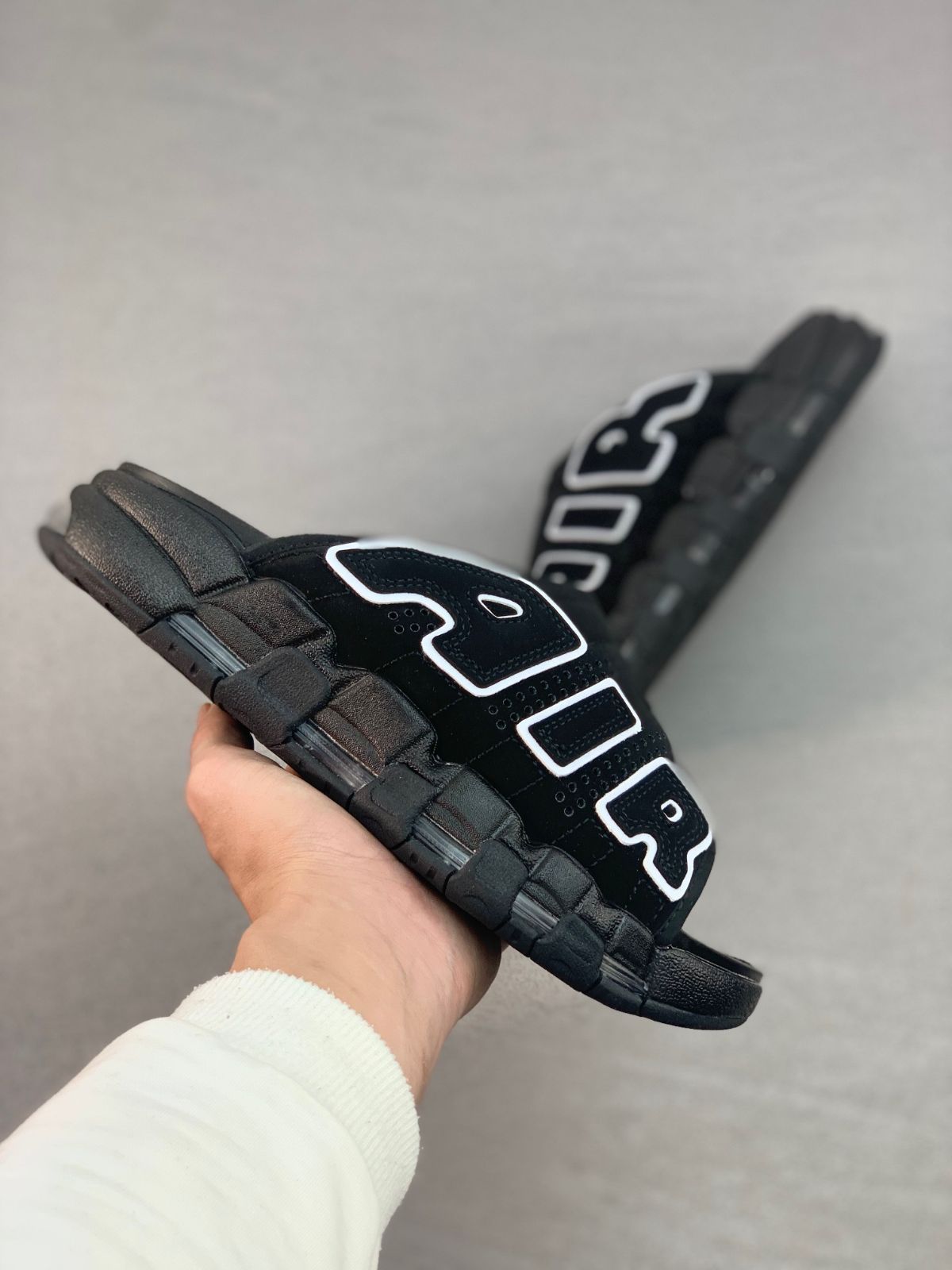 新品 Nike Air More Uptempo Slide Black