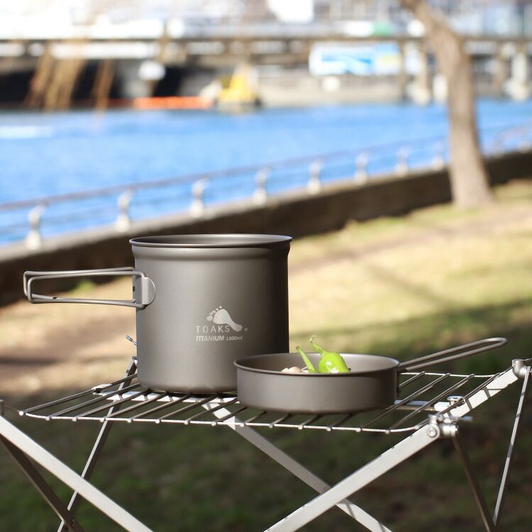 トークス ポット＋フライパンセット 1100ml CKW-1100 Titanium Pot + Pan TOAKS フライパン ポット アウトドア  Cook Set 食器 ギフト 結婚祝い プレゼント 贈り物 食器セット ギフトセット