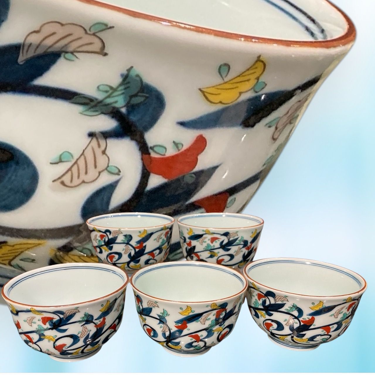 有田焼 小物成窯 色絵茶碗 丼 和食器 和皿 茶碗 工芸 古美術 骨董 コレクション KC 25 T 22