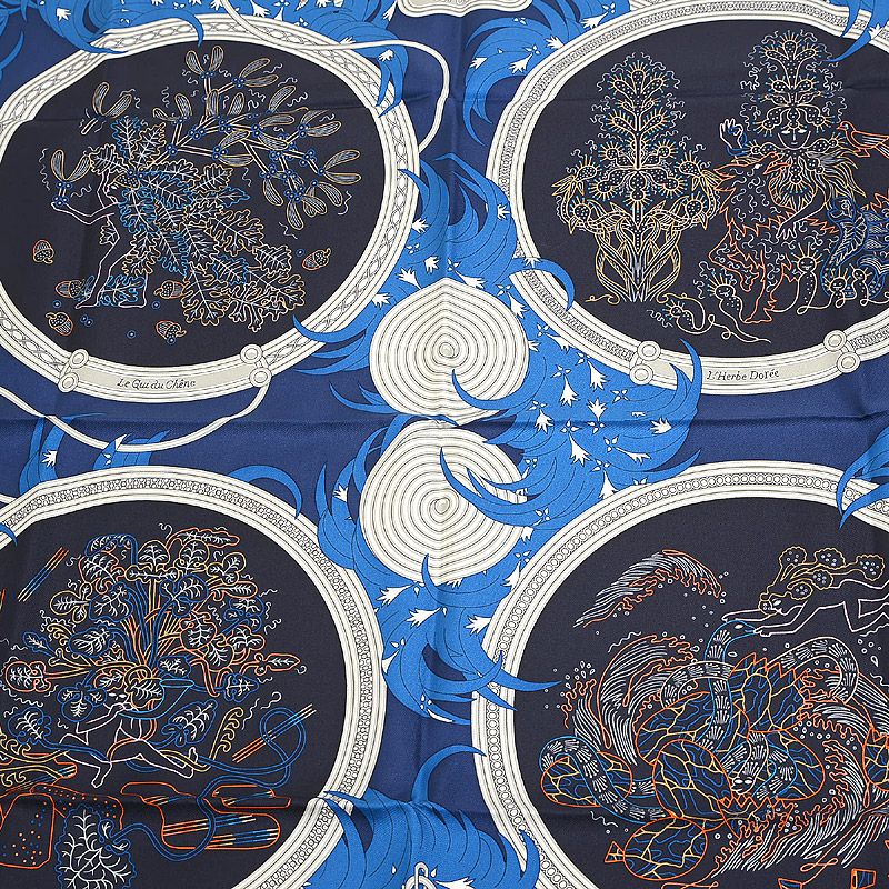 エルメス カレ90 スカーフ 刺繍が織りなす伝説 Legende Brodee - メルカリ