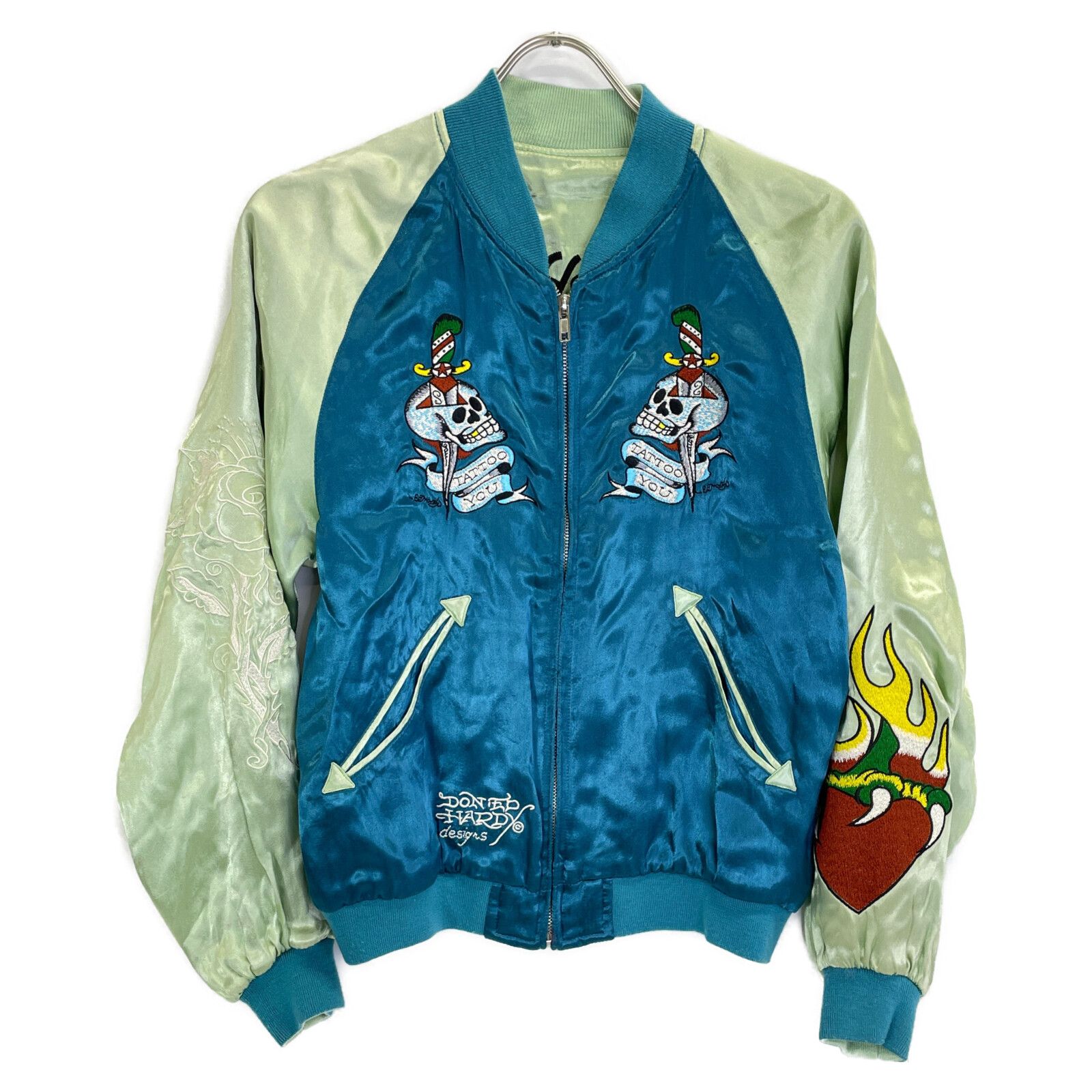 ■新品未使用　エドハーディー リバーシブル　スカジャン Ed Hardy エドハーディー リバーシブルスカジャン EDH-2413 刺繍