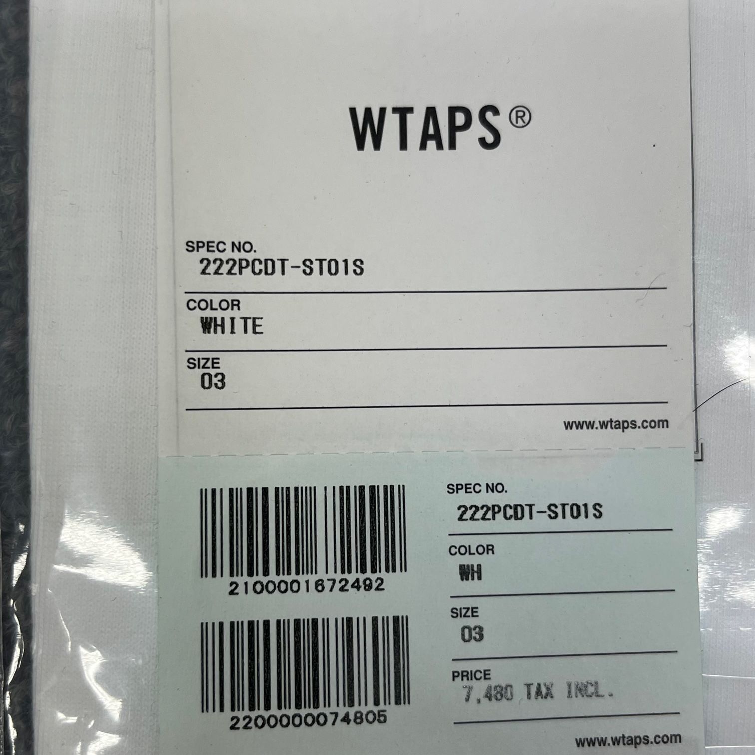 新品 WTAPS 22AW EVIL TIP TEE 222PCDT-ST01S イービル チップ Tシャツ ...