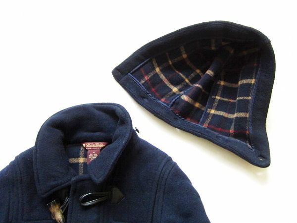  子供服 ブルックスブラザーズ ダッフルコート 紺系 キッズ ジップ×トグルボタン Brooks Brothers 古着 D 140-18-0053 ZV その他 コート