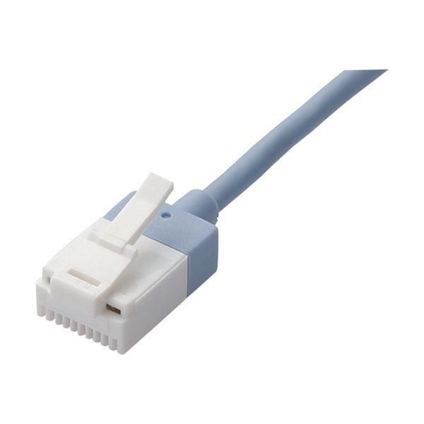 （まとめ）エレコムツメ折れ防止スーパースリムLANケーブル Cat6A準拠 ブルー 1.5m LD-GPASST/BU15 1本〔×5セット〕