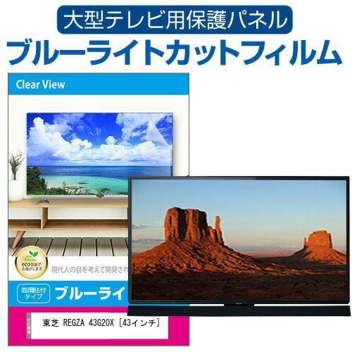 東芝 REGZA 43G20X [43インチ] 液晶テレビ保護パネル 43型 ブルー 