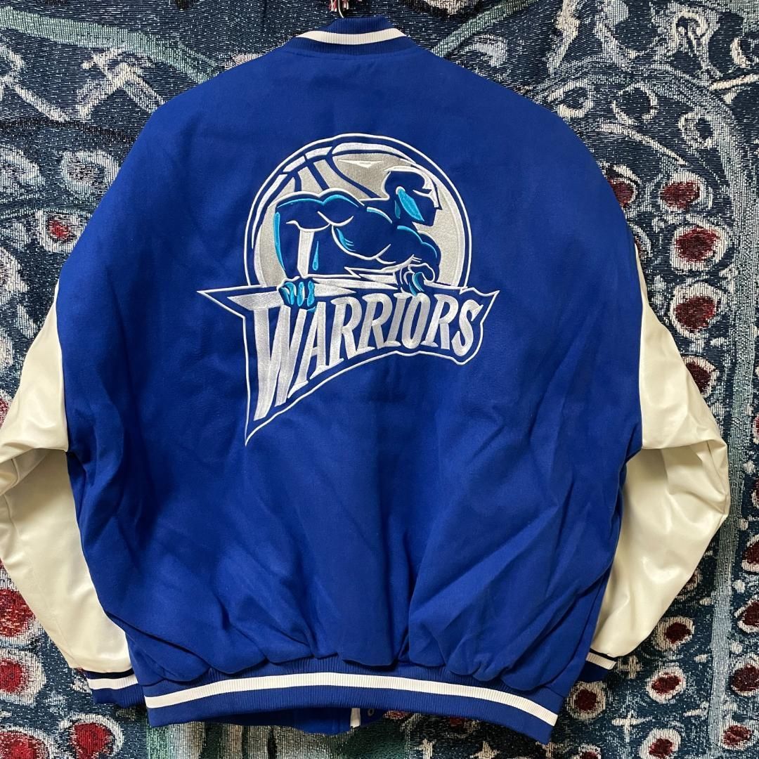 Warriors バスケ ジャケットアウター メンズ ジャンパー NBA 新品 L XL XXL 個性的 ジャンパー ジャケット 上着 ブルゾン レア ハイセンス トレンド 新品未使用 古着好き 彼氏 お父さん 弟 男性