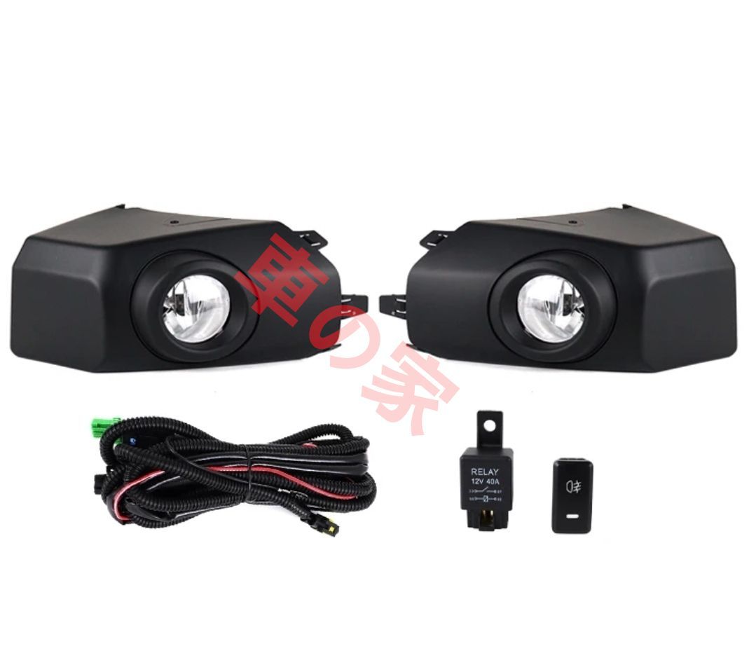 トヨタ FJクルーザー フロントバンパー埋め込み フォグランプ デイライト2007-2017 ホワイトorブラック ハーネス付き FFCRYSTALESIA_COM