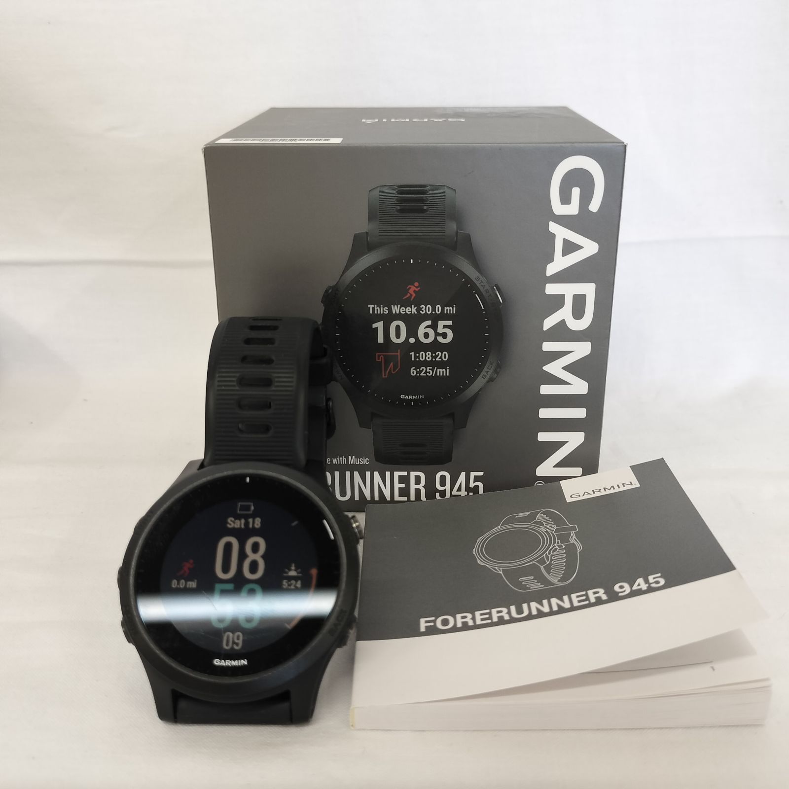 GARMIN ガーミン FORERUNNER 945 フォアランナー スマートウォッチ GPSウォッチ ランニング き 動作 済