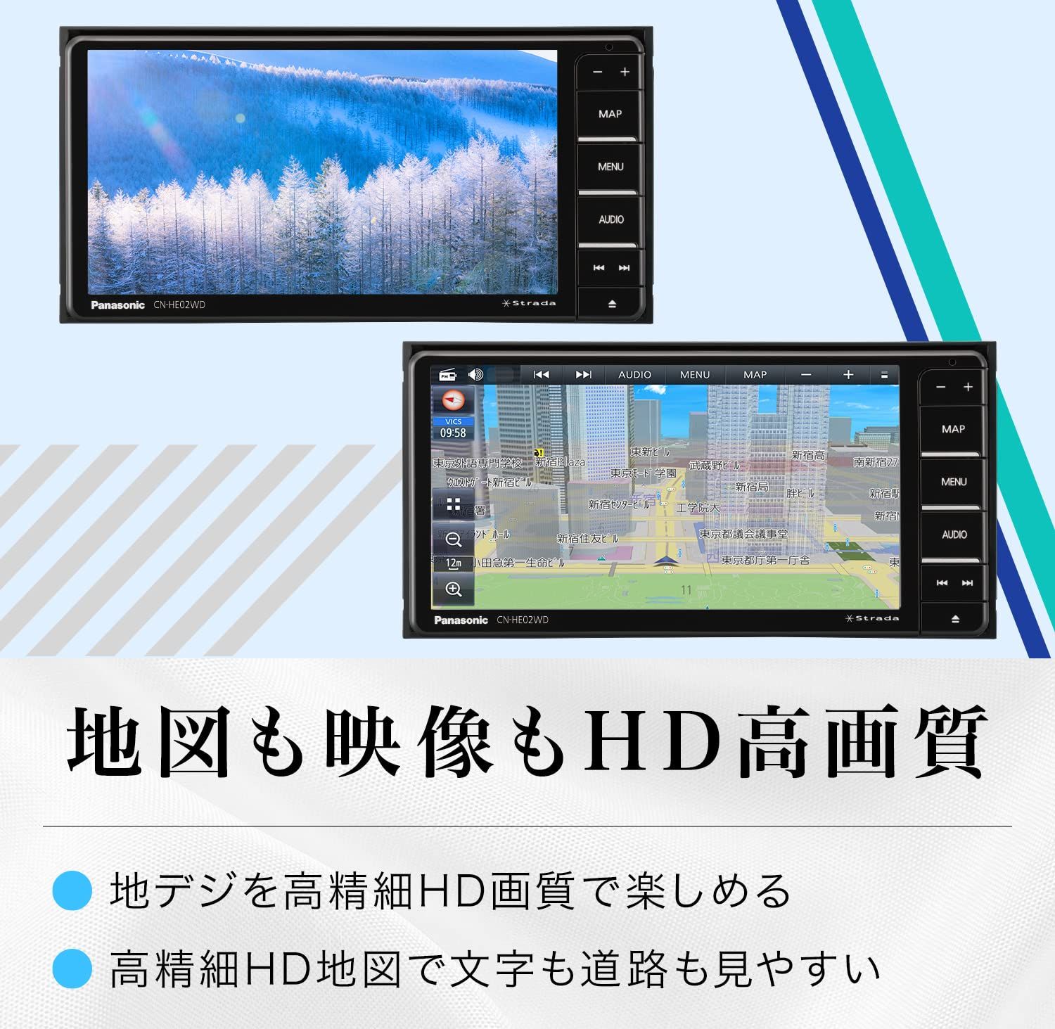 ドラレコ連携 HD液晶搭載
