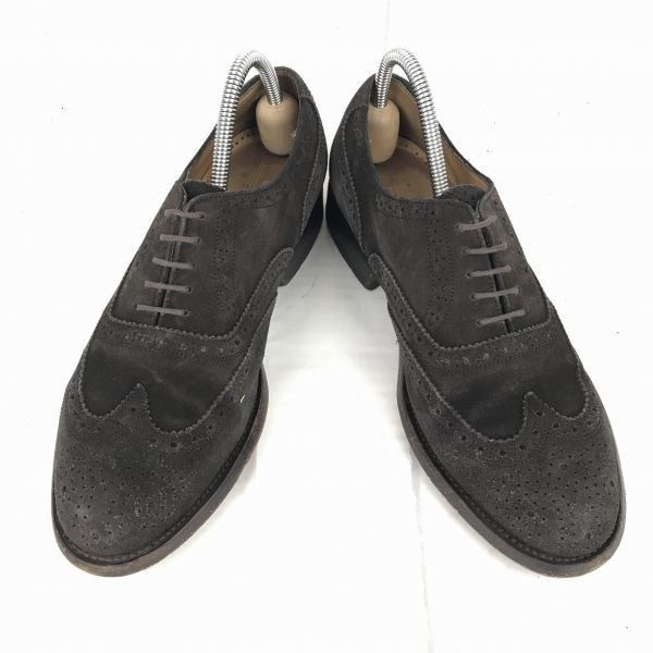 オランダ老舗 ヴァンボメル 本革 グッドイヤー製法 ウイングチップ 25.5 茶 フルブローグ メダリオン ドレスシューズ ビジネス◆F-75