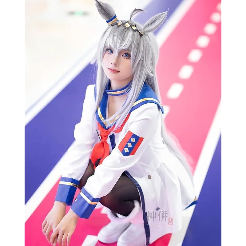 在庫 神併 オグリキャップ コスプレ 尻尾 ウィッグ付き 勝負服 ウマ娘 コスプレ衣装 大人用 仮装 文化祭 イベント コスチューム ステージ服 Oguri Cap cosplay オグリキャップ 尻尾 ウィッグ付き XS 0