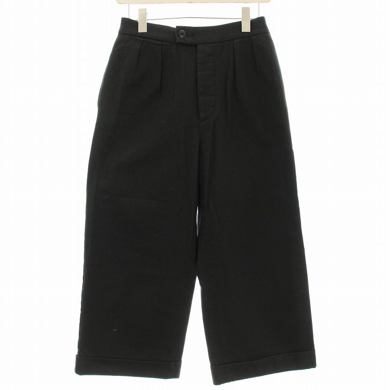 希少）マーガレットハウエル　リネンワイドパンツ　メンズ　W73cm マーガレットハウエル MHL. RAISED COTTON DRILL WIDE CROPPED