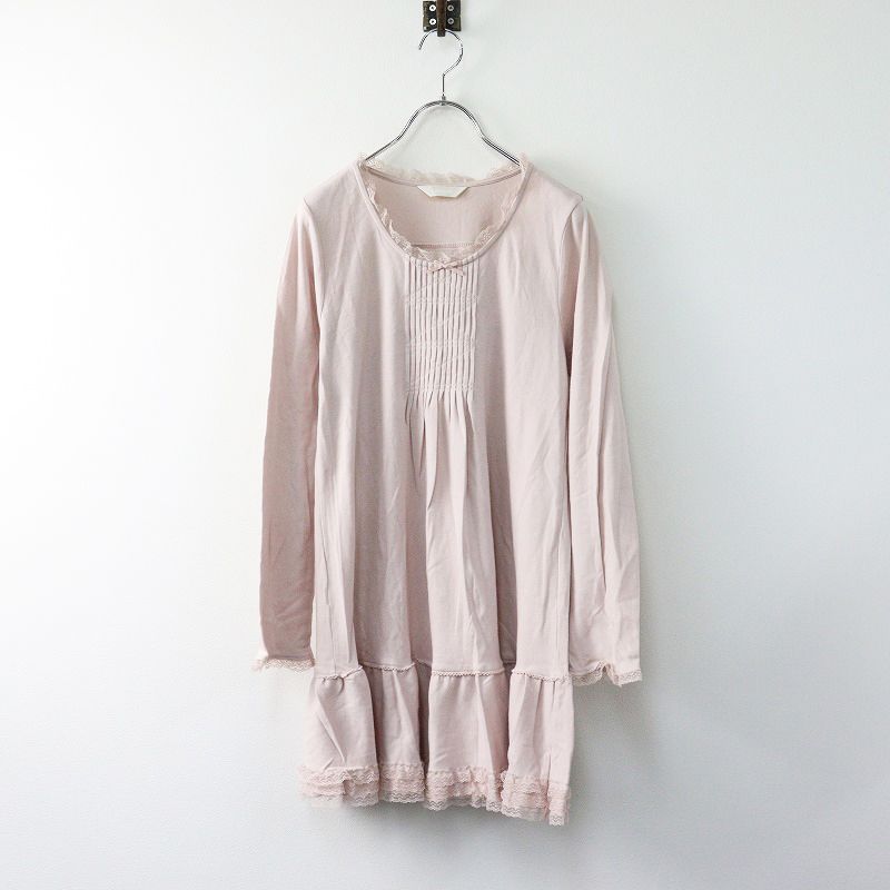 ピンクハウス ピコフリル チュニック ワンピース リボン 2way ピンクハウス PINK HOUSE ピコフリルレースカットソーチュニック