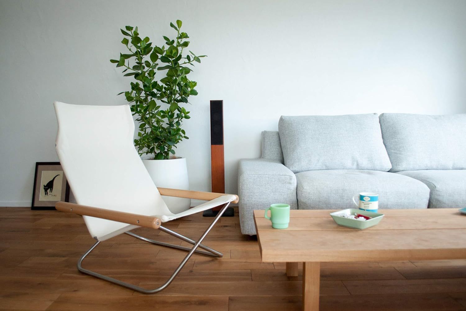 ニーチェア エックス Nychair X ナチュラル/ホワイト、オットマン