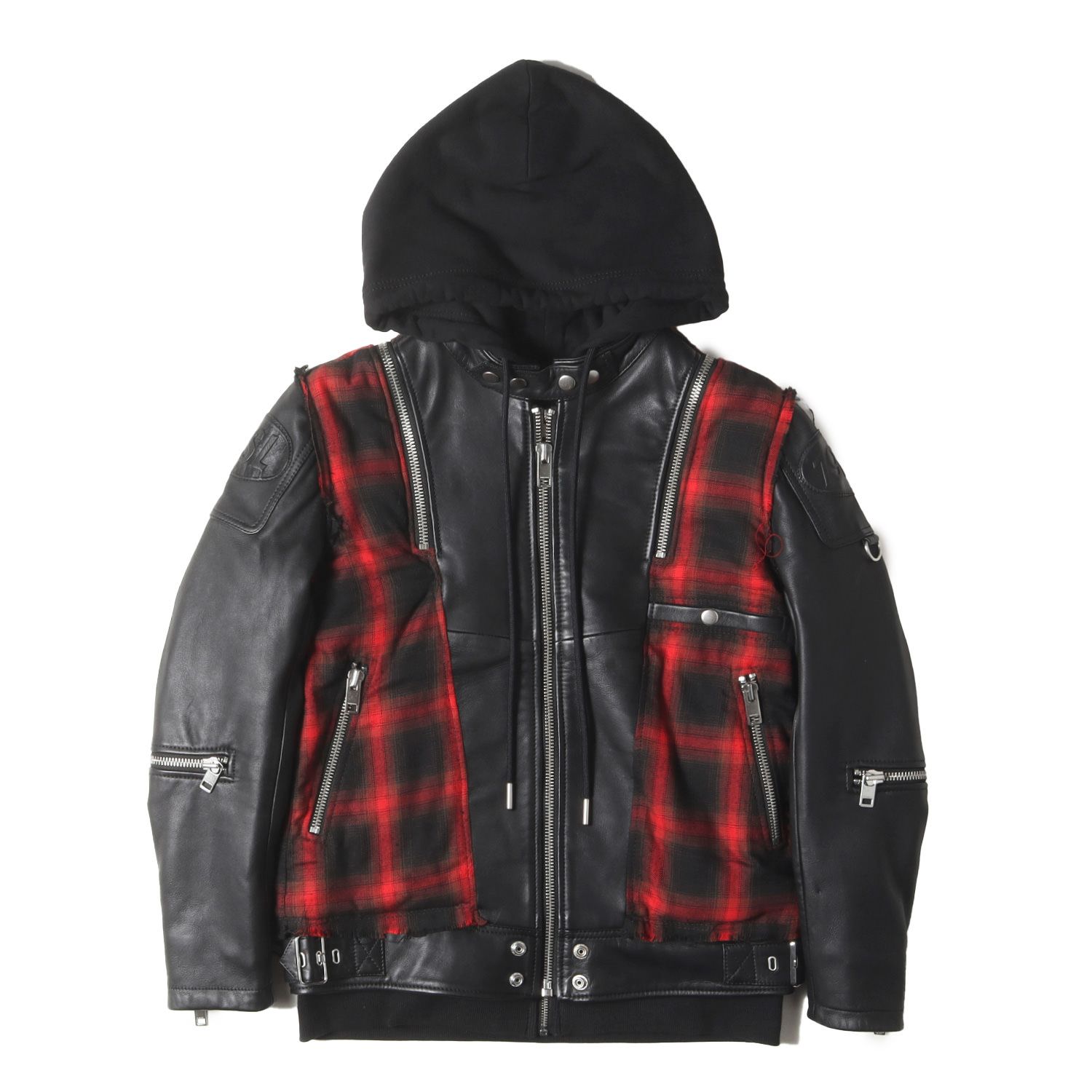 DIESEL ディーゼル ジャケット ブラック レッド 黒赤 サイズ:XS | 再 