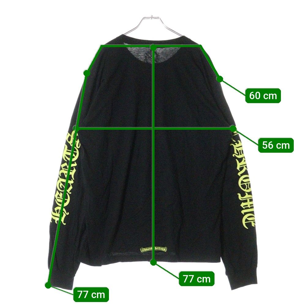 Chrome Hearts カラフルプリント ブラック長袖Tシャツ クロムハーツ カラフル ロンT Tシャツ COLORFUL LONG SLEEVE TEE